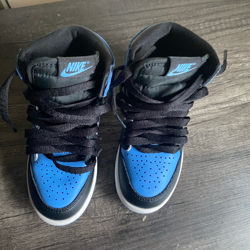 Nike Blue and Black High-Top Sneakers